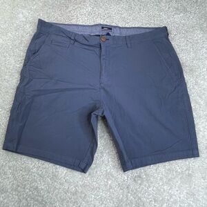 Johnnie O Flat Front Blue Shorts Golf Casual Preppy Vacation Sz 38